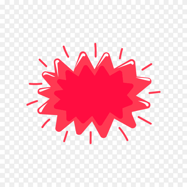 Empty colorful speech bubble premium vector PNG