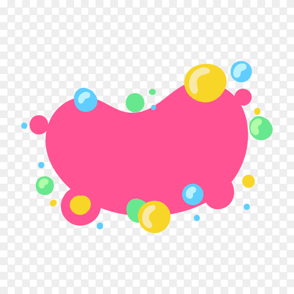 Empty design element for comic book on transparent background PNG