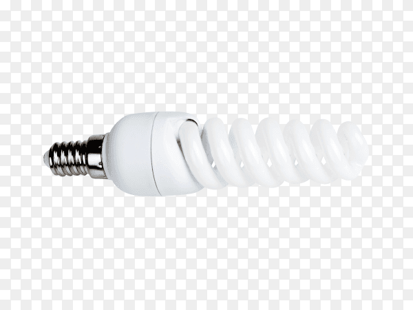 Energy saving light bulb isolated on transparent background PNG
