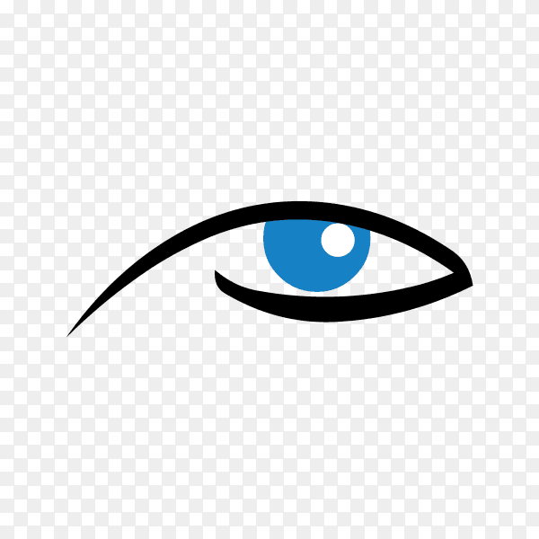 Eye icon logo on transparent background PNG