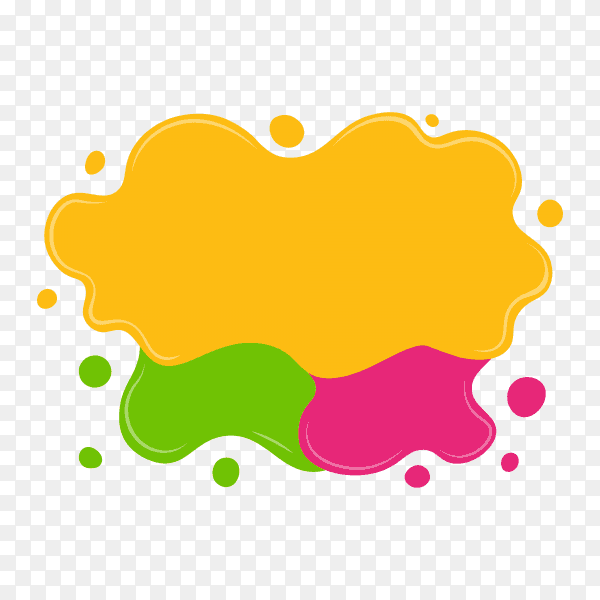 Flat design colorful speech bubble on transparent PNG