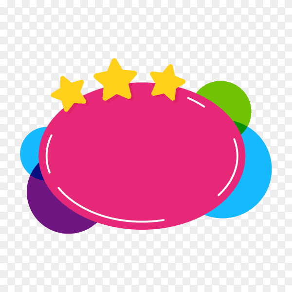 Flat design colorful speech bubble premium vector PNG