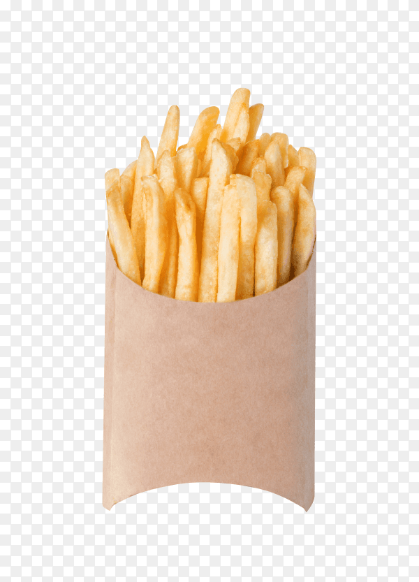 French fries isolated on transparent background PNG