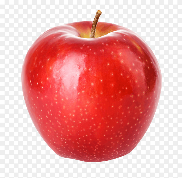 Fresh red apple isolated on transparent background PNG