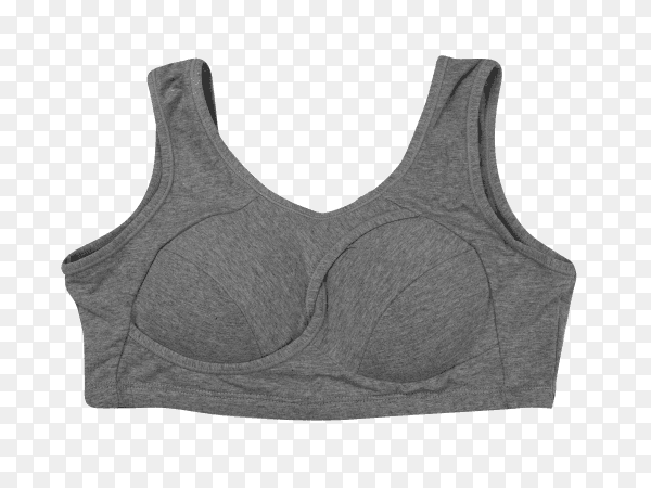 Gray bra isolated on transparent background PNG