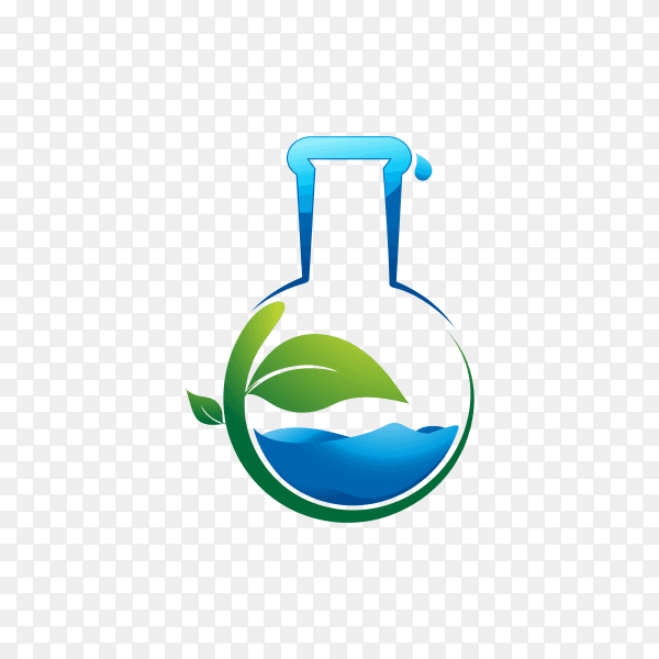 Green Lab Logo Template Design on transparent background PNG