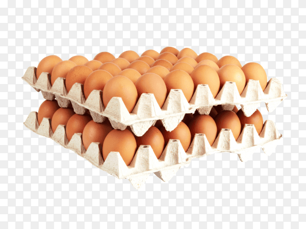 Group of eggs isolated on transparent background PNG