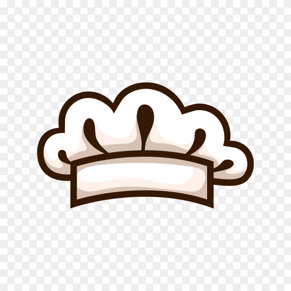Hand drawn chef hat illustration on transparent background PNG
