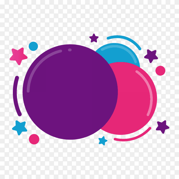 Hand drawn colorful speech bubble on transparent background PNG