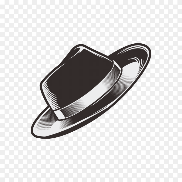 Hand drawn hat on transparent background PNG.png