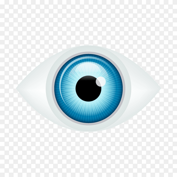Hand drawn human eye on transparent background PNG