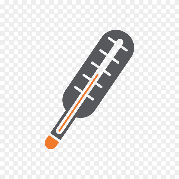 Hand drawn thermometer isolated on transparent background PNG