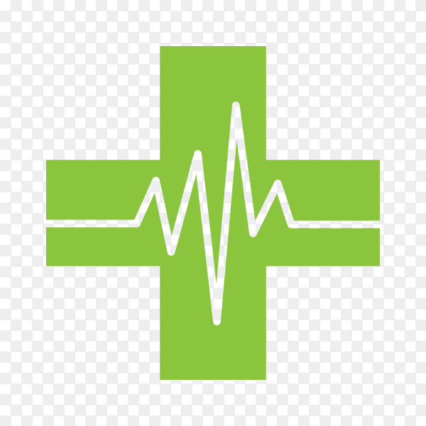 Health for heart rate logo and nature life on transparent background PNG