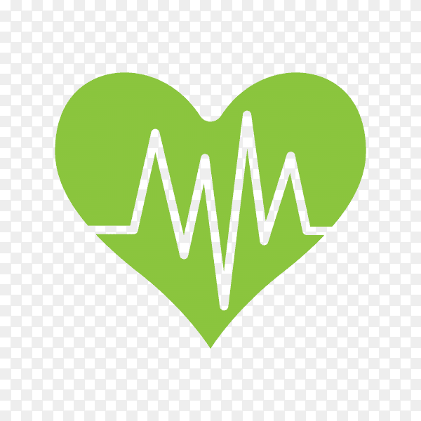 Heart rate Diagram glyph icon on transparent background PNG
