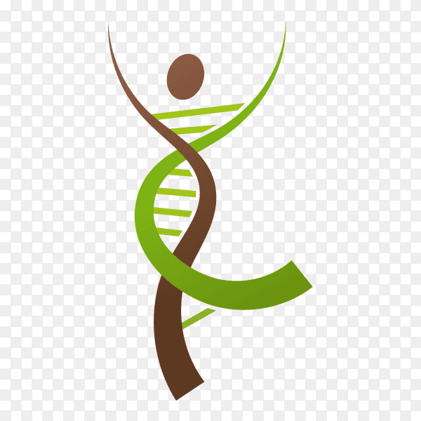 Human DNA logo icon design premium vector PNG