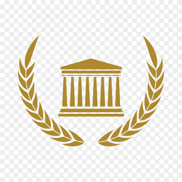 Illustration of Law - justice logo design template on transparent background PNG