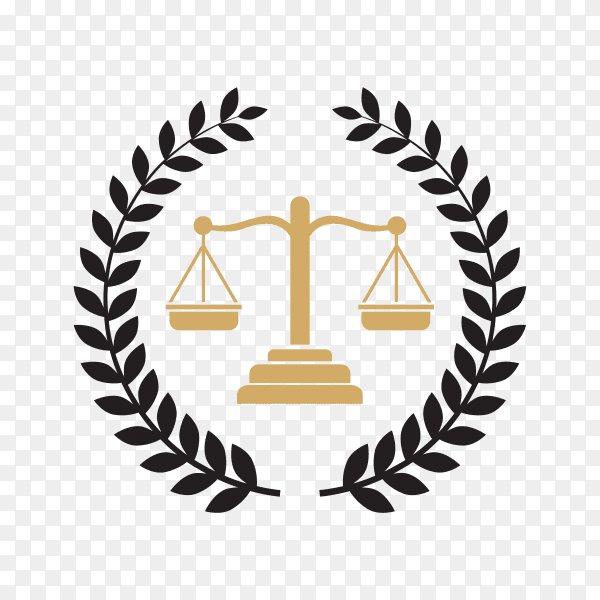 Illustration of Law Firm logo and icon design on transparent background PNG