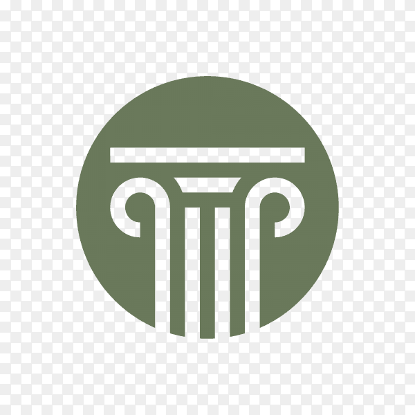 Illustration of Law firm office logo stock design on transparent background PNG