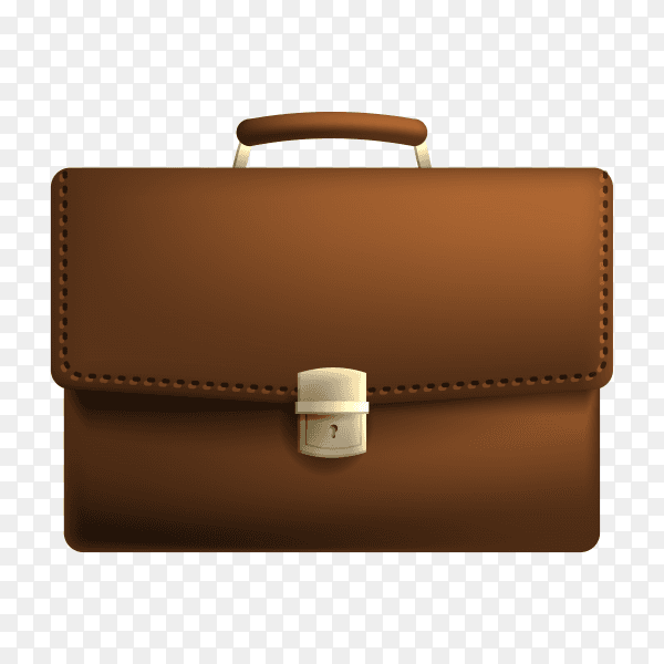 Illustration of Lawyer leather bag on transparent background PNG