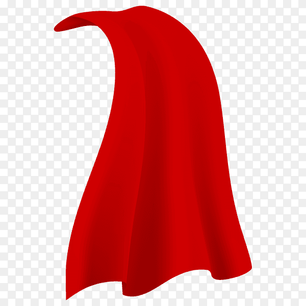 Illustration of Red Cloak on transparent background PNG