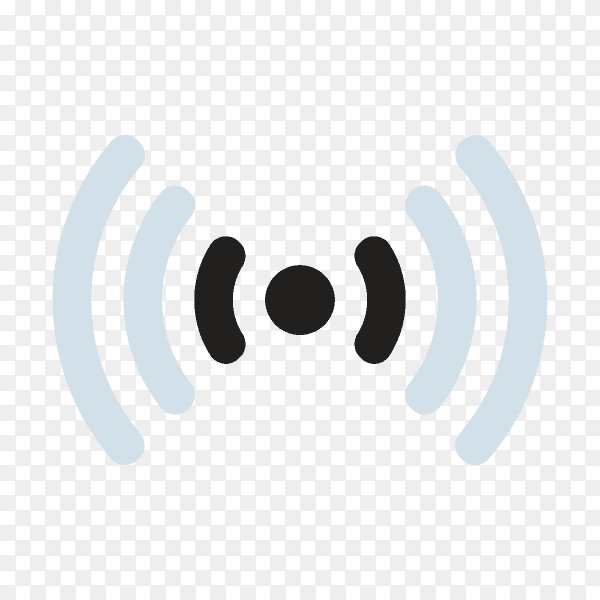 Illustration of WiFi signal on transparent background PNG