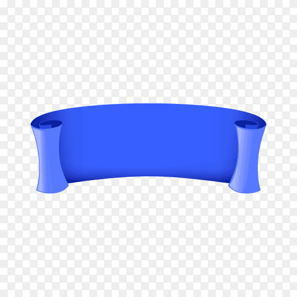 Illustration of blue banner template on transparent background PNG