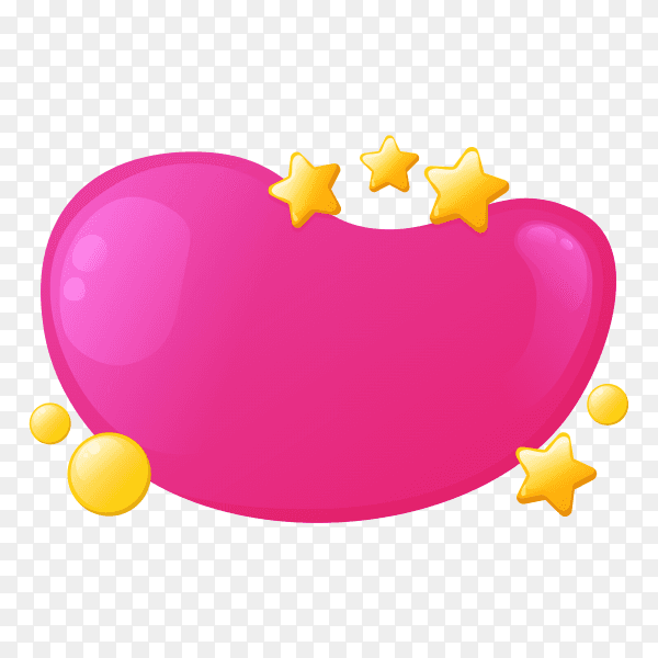 Illustration of colorful bubble for speech on transparent PNG