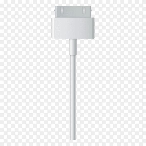 Illustration of USB cable for smartphone charger on transparent background PNG