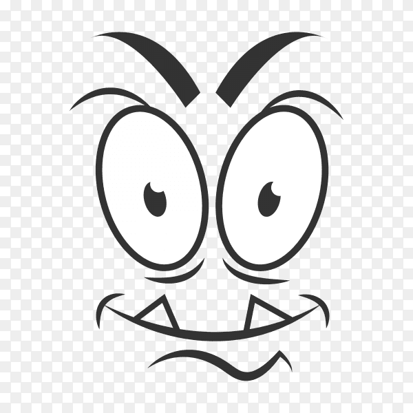 Indifferent Emotion Icon Logo Design. Simple Apathetic Cartoon Face on transparent background PNG