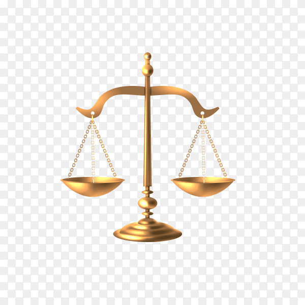 Justice scale logo and symbol on transparent background PNG