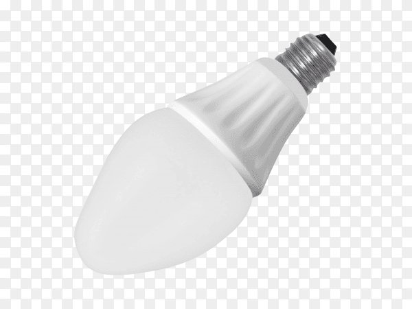 LED energy saving bulb on transparent background PNG