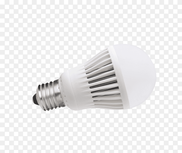 LED energy saving bulb. Light-emitting diode. Isolated on transparent background PNG