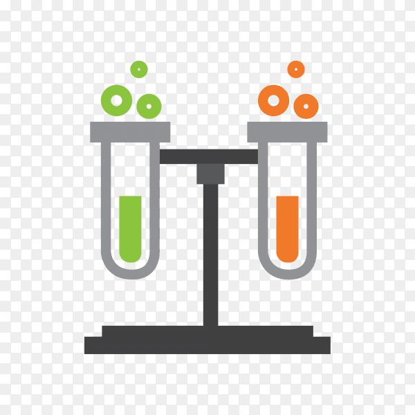 Laboratory equipment on transparent background PNG