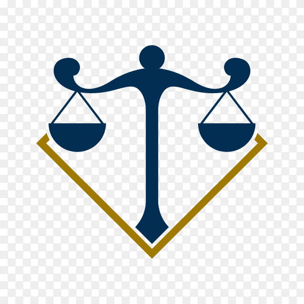 Law Firm logo and icon design on transparent background PNG