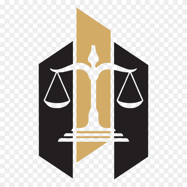Law Firm logo and icon design template on transparent background PNG