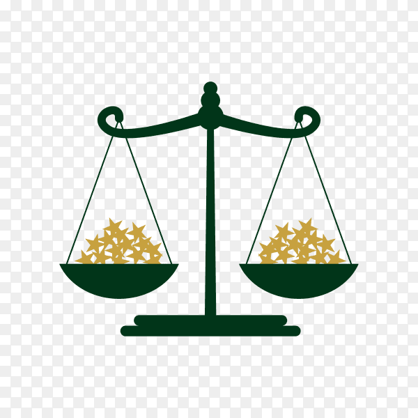 Law and Justice design on transparent background PNG