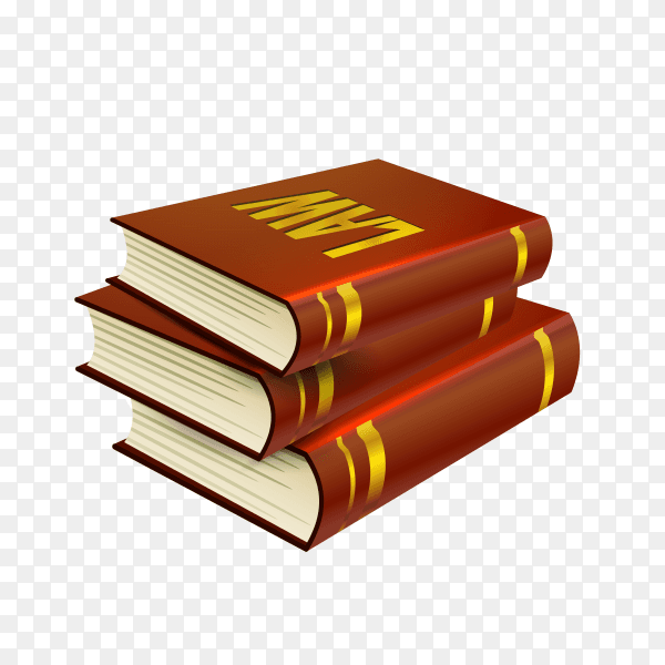 Law books stack icon isolated on transparent background PNG