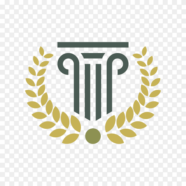 Law firm logo design stock on transparent PNG