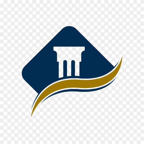 Law firm logo isolated on transparent background PNG