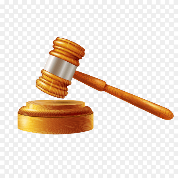 Law judge gavel icon isolated on transparent background PNG
