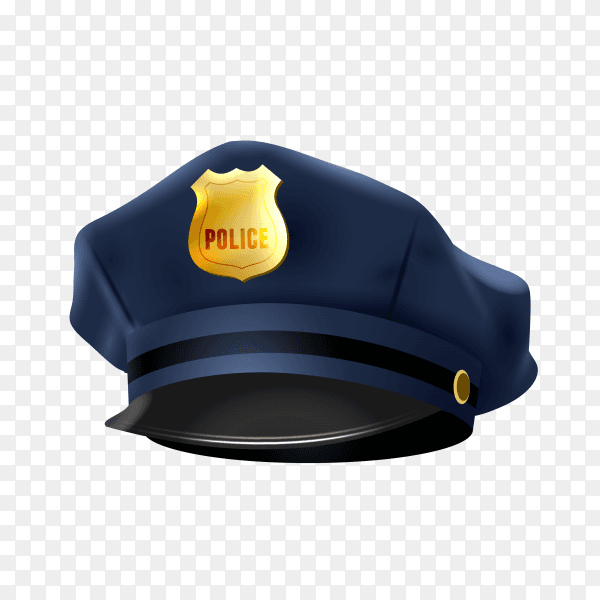 Law police hat icon isolated on transparent background PNG
