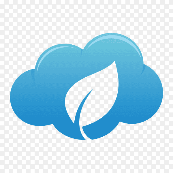 Leaf logo template on transparent background PNG