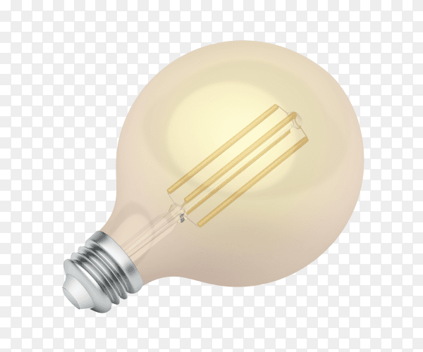 Led bulb on transparent background PNG