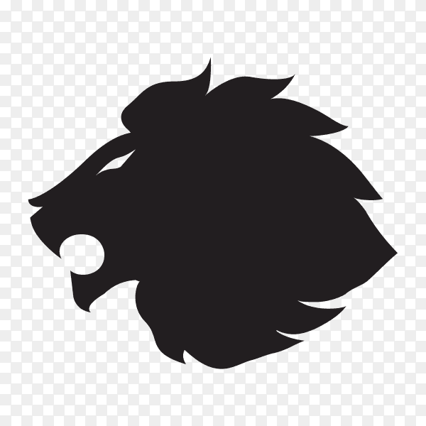 Lion logo template on transparent background PNG