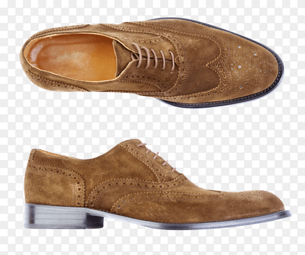 Mans shoes isolated on transparent background PNG