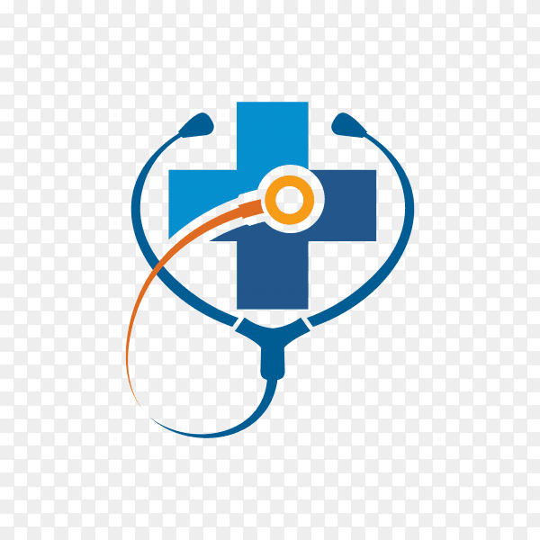 Medical health-care logo design template on transparent background PNG