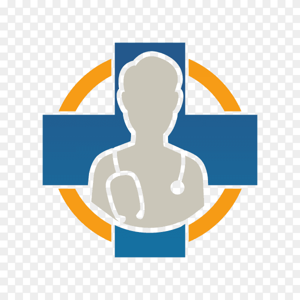 Medical logo design on transparent background PNG