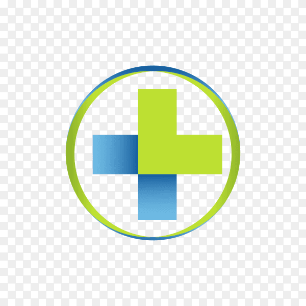 Medical logo design symbol on transparent background PNG