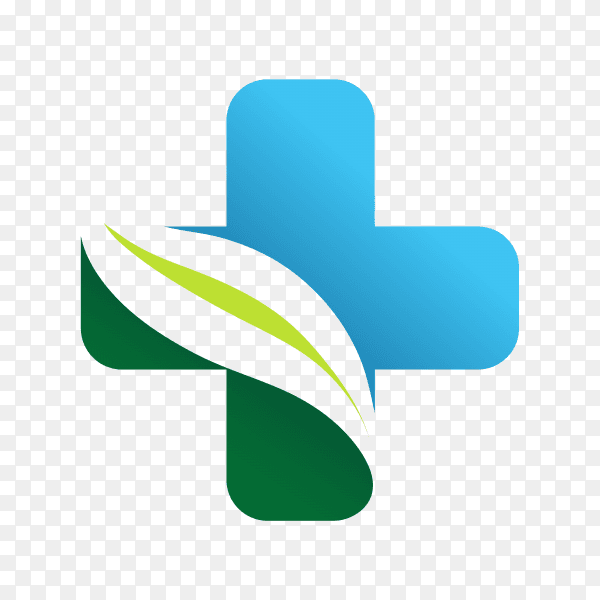 Medical pharmacy logo design template on transparent background PNG