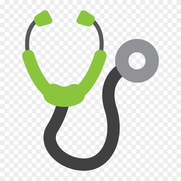 Medical stethoscope on transparent background PNG